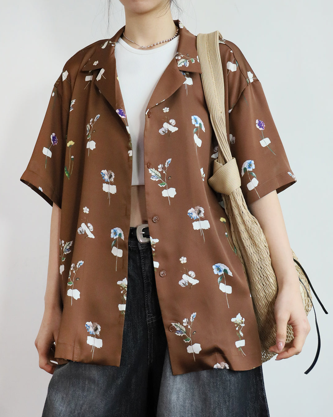 Silky Floral Shirt (2 colors)