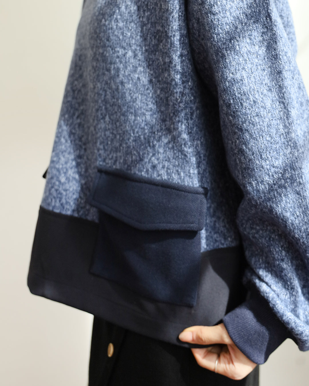 Mix Fabric Knit Top (2 colors)