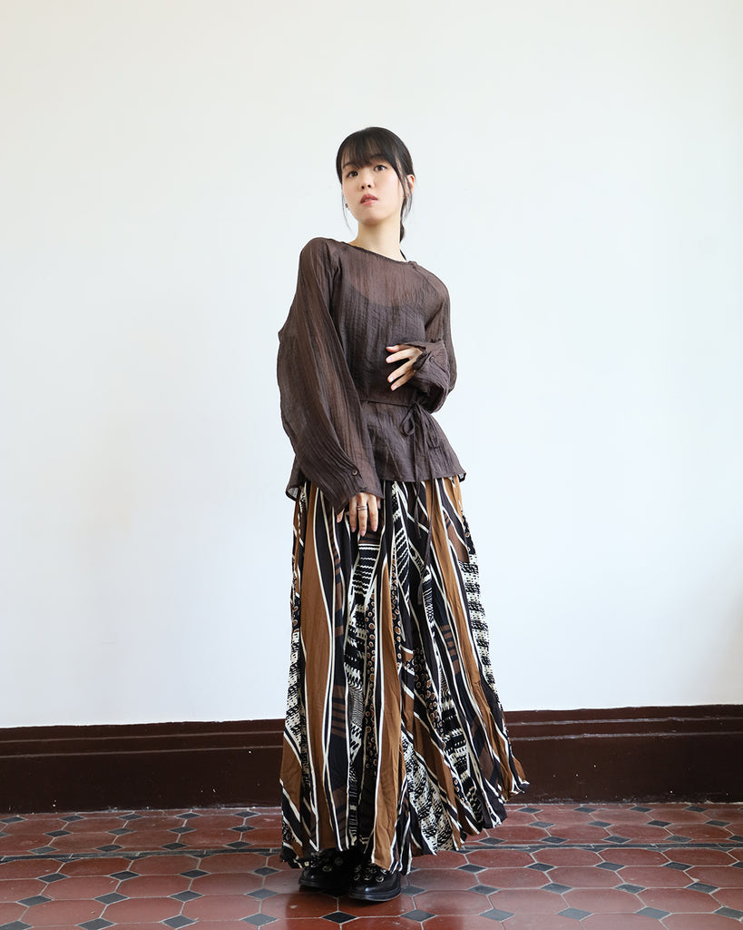 Crinkle Pattern Skirt (2 color)