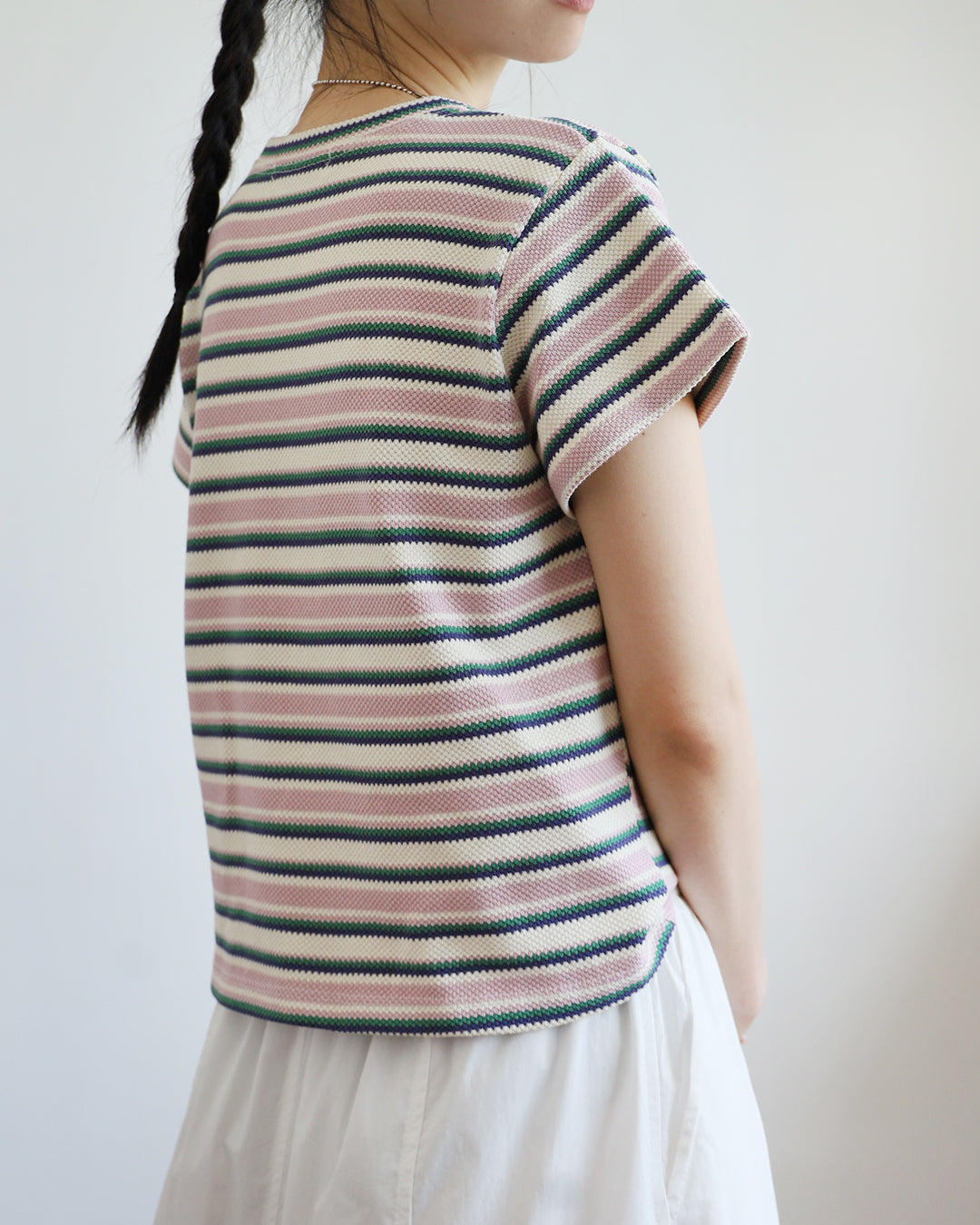 Striped Top in Texture Fabric (2 Colors)