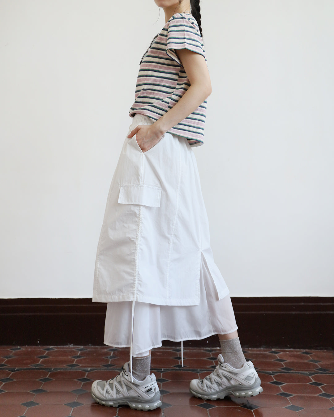Striped Top in Texture Fabric (2 Colors)