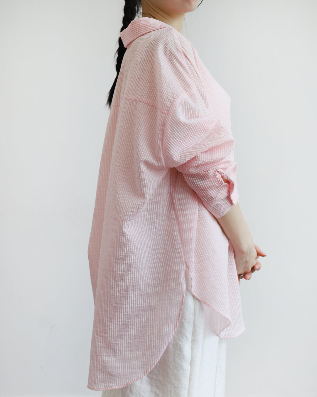 Sheer Pinstriped Shirt (2 colors)