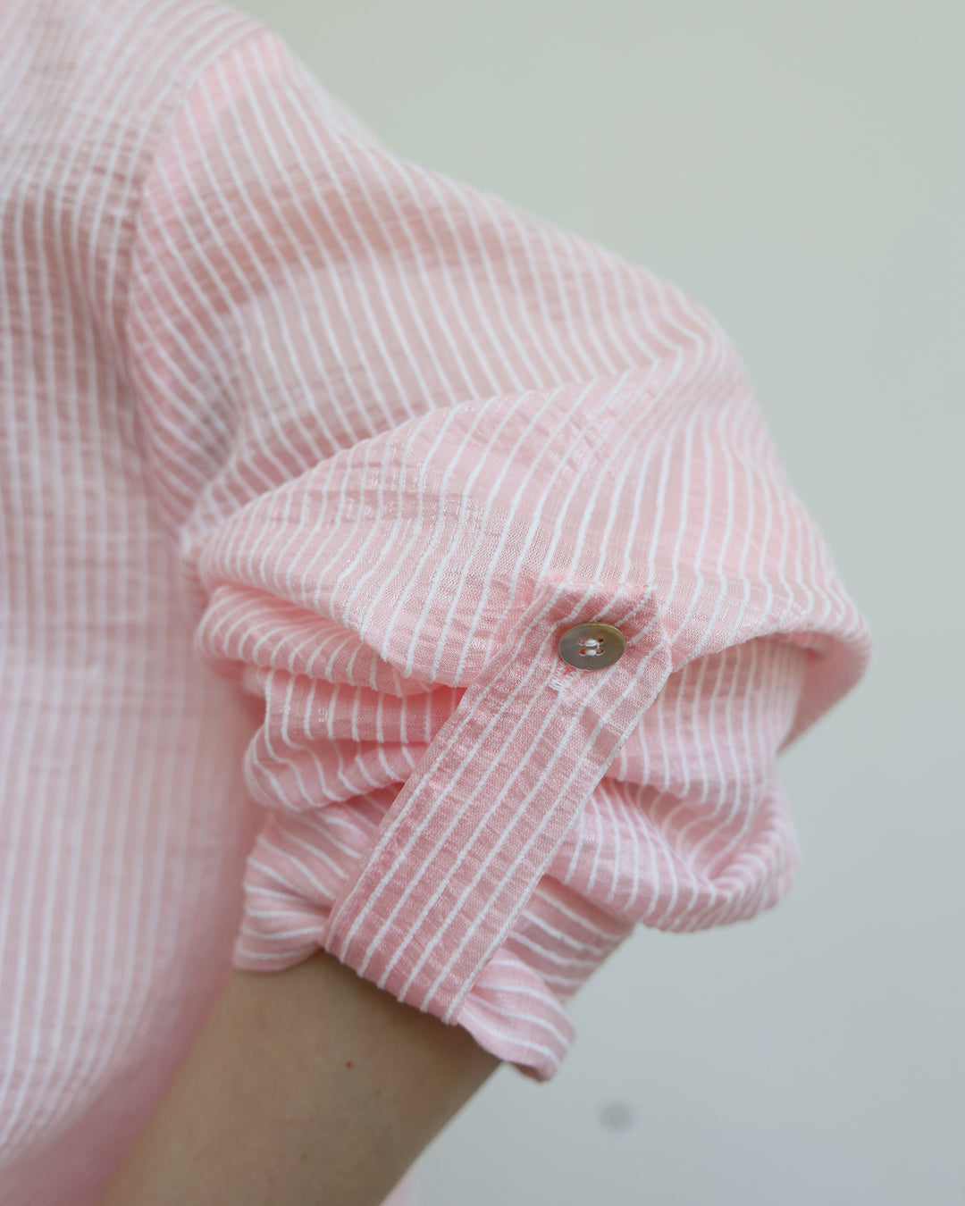 Sheer Pinstriped Shirt (2 colors)