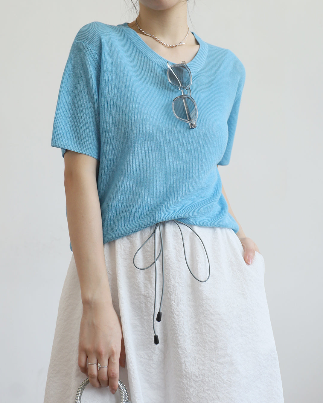Crew Neck Summer Knit Top (3 colors)