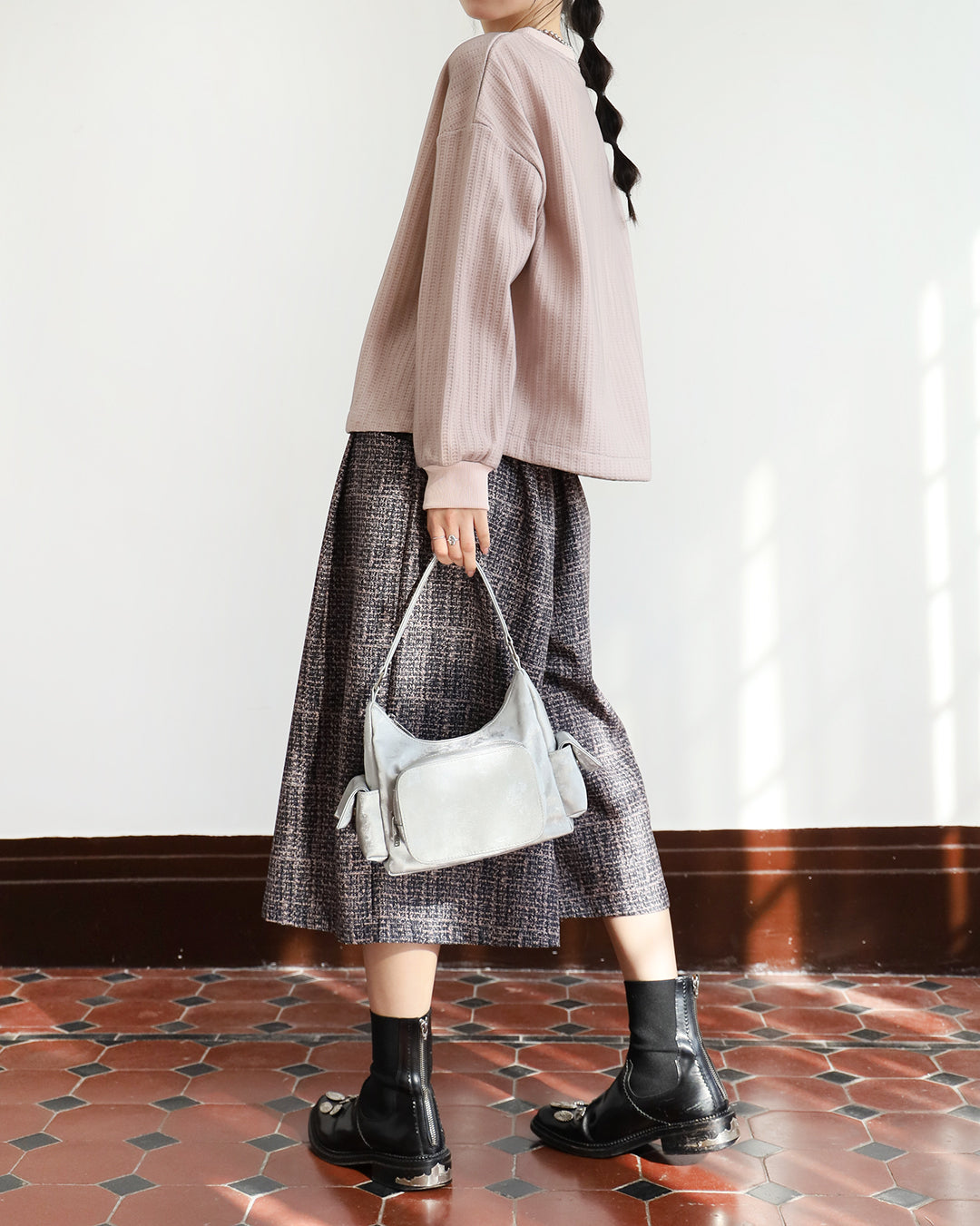 Mesh Layer Braided Knit Top (3 colors)