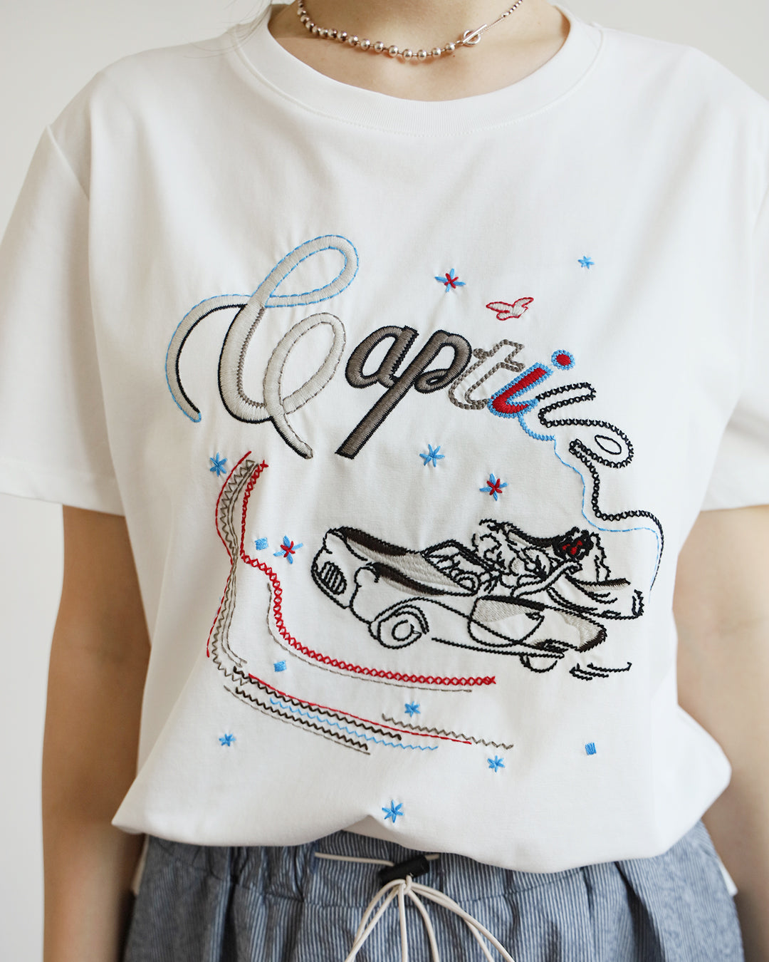 Motorcar Embroidery Tee (2 colors)