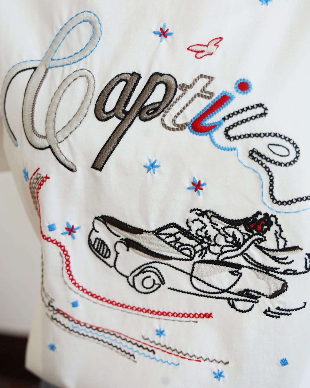 Motorcar Embroidery Tee (2 colors)