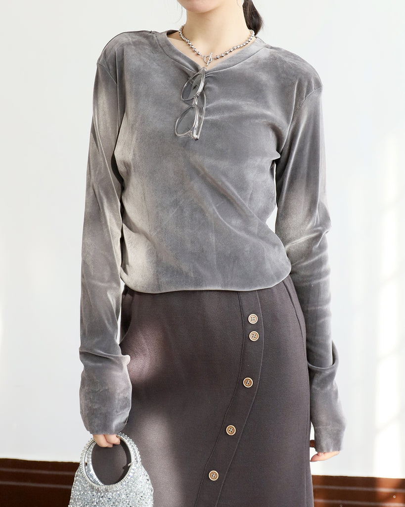 Velvet Mesh Top (2 colors)