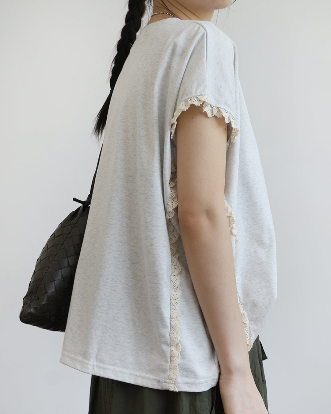 Lace Trimmed Los Angles Tee (2 colors)