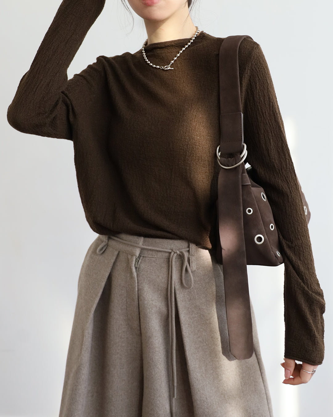 Basic Crinkle Fabric Top (5 colors)