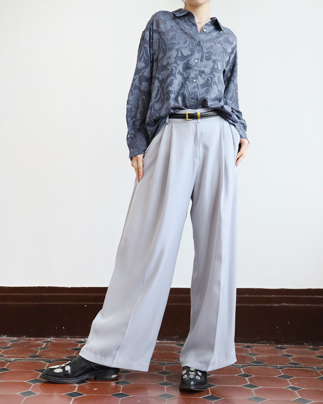 Wide-Leg Pleated Trousers (3 colors | Size S-XXL)