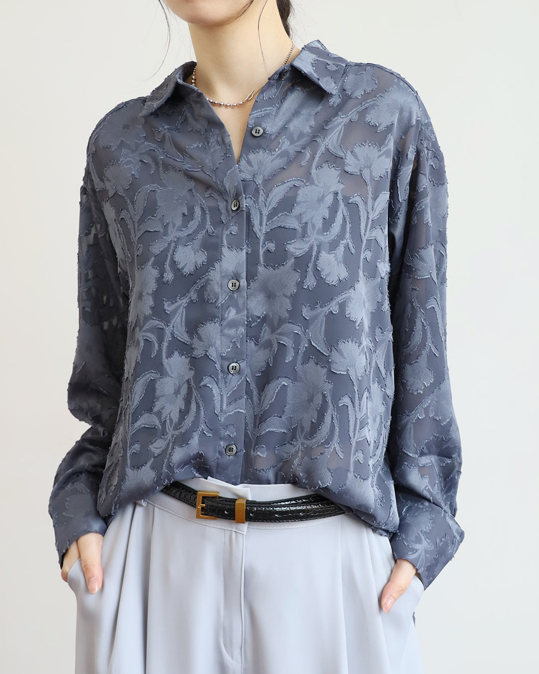 Japan Brand - Textured Silky Shirt (2-color)