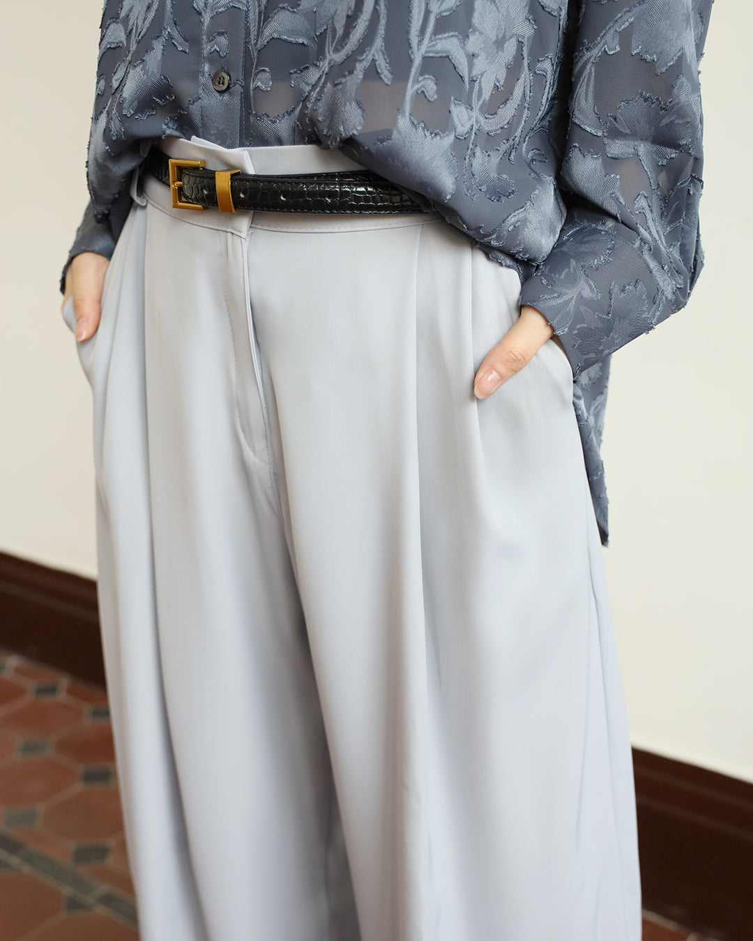 Wide-Leg Pleated Trousers (3 colors | Size S-XXL)