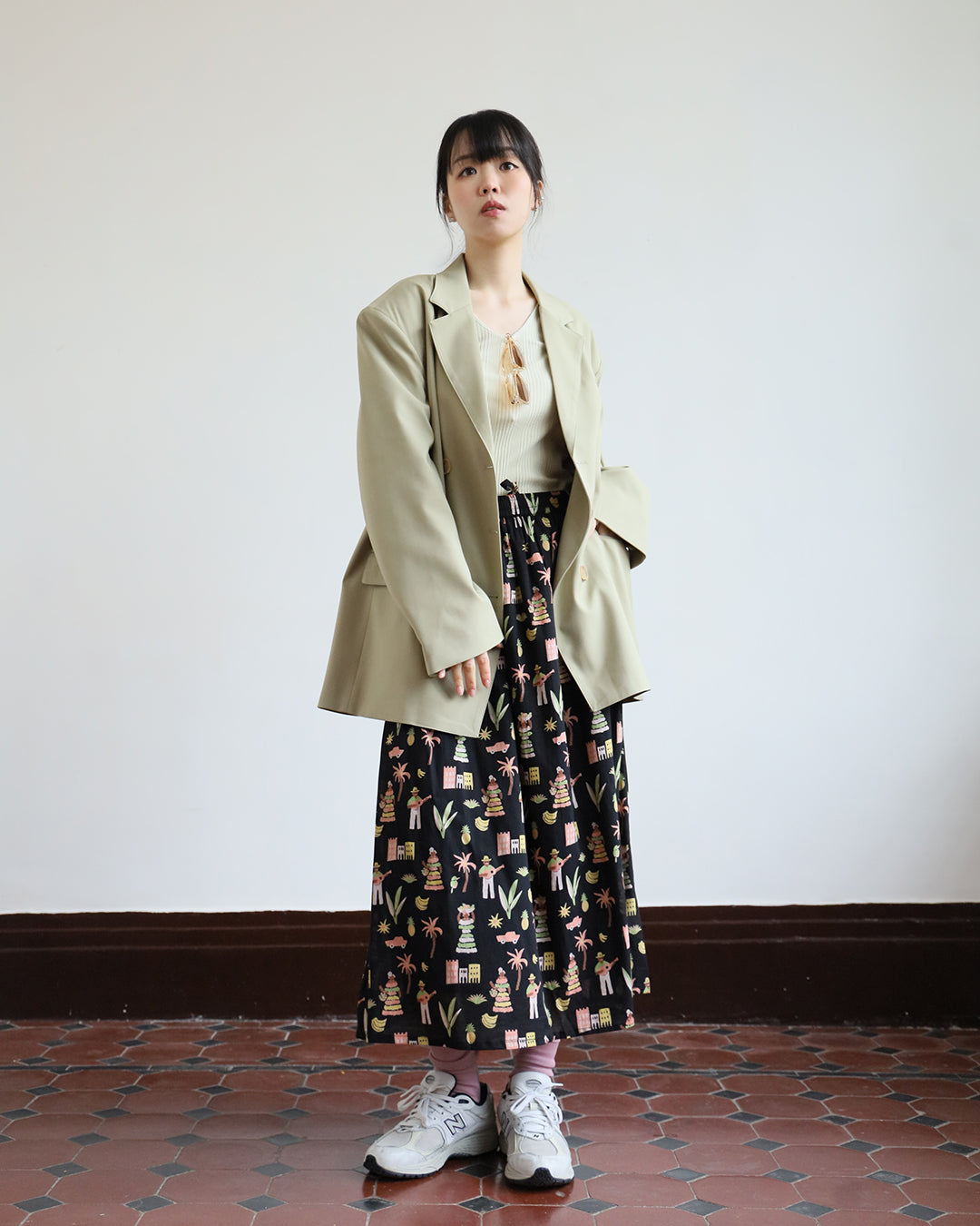 Hawaii Pattern Skirt (2 Color)