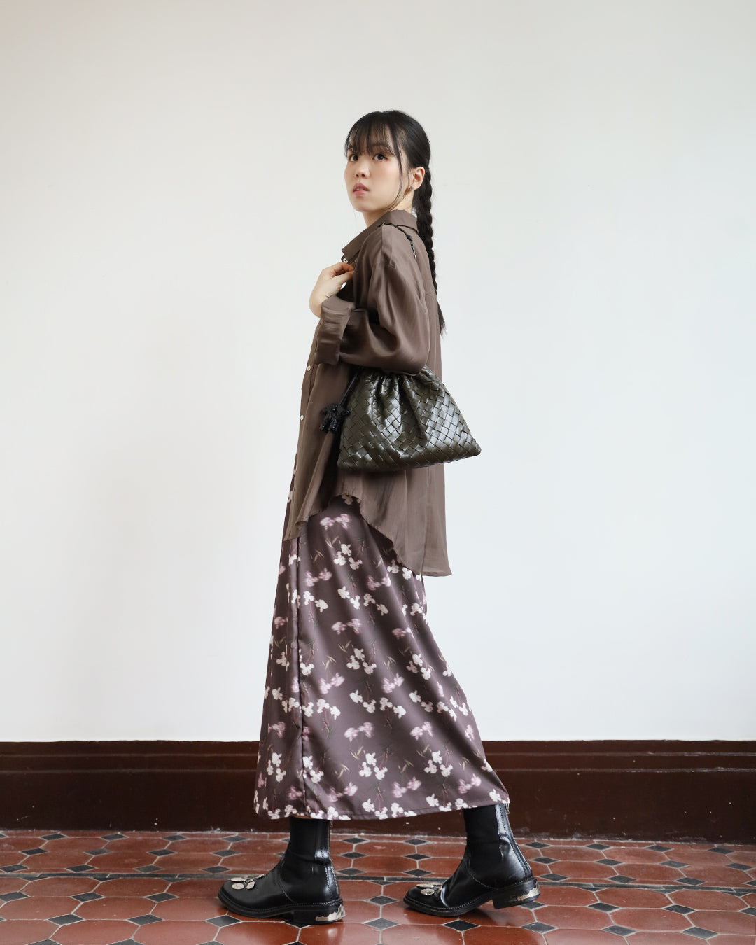Silky Shirt w/ Back Buttons (4 colors)