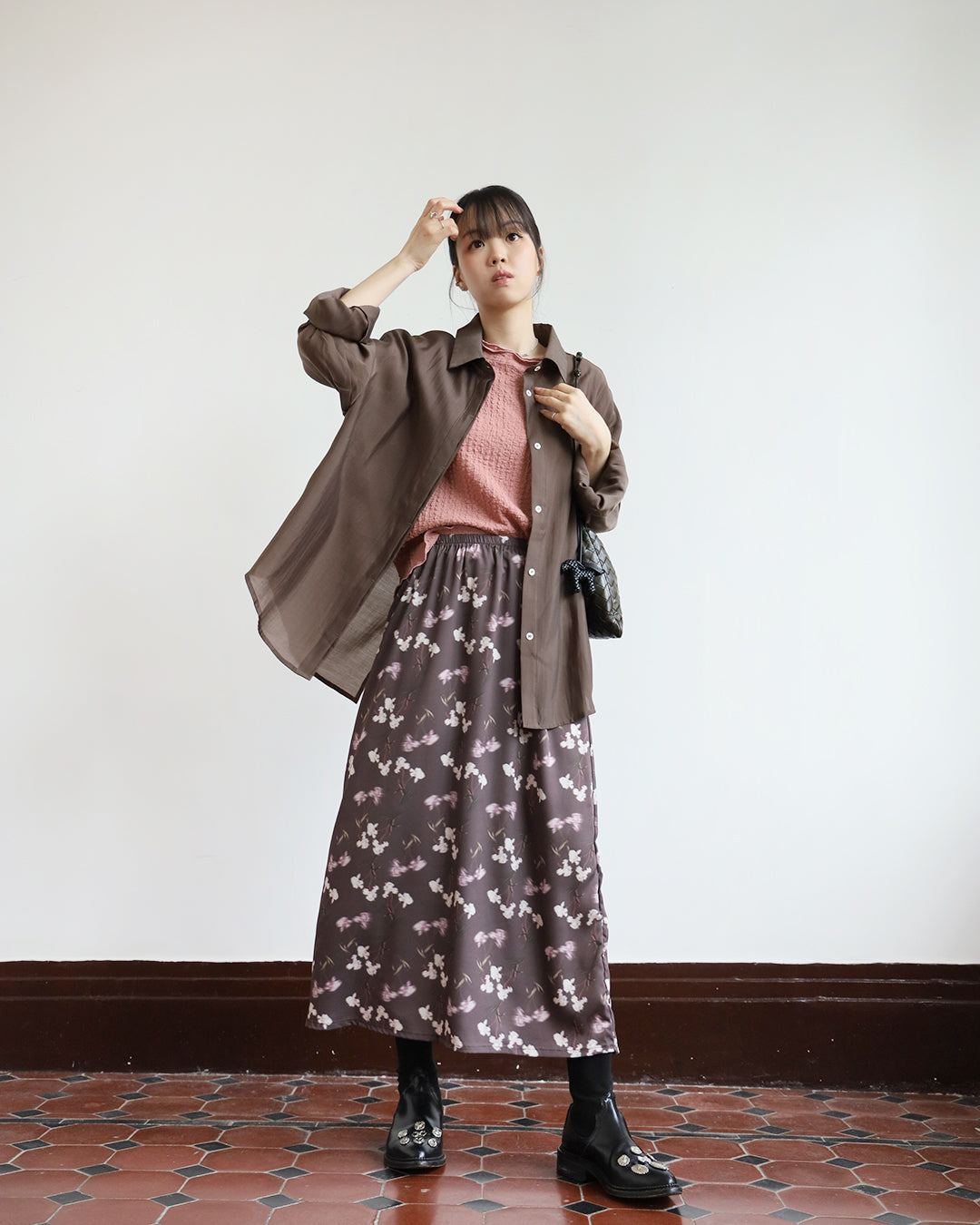 Floral Pencil Skirt (2 colors)