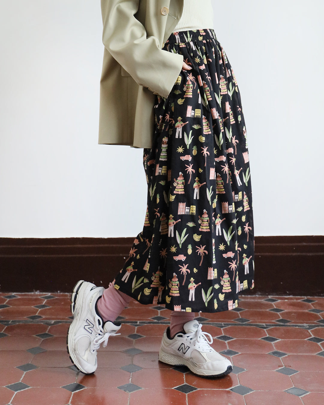Hawaii Pattern Skirt (2 Color)