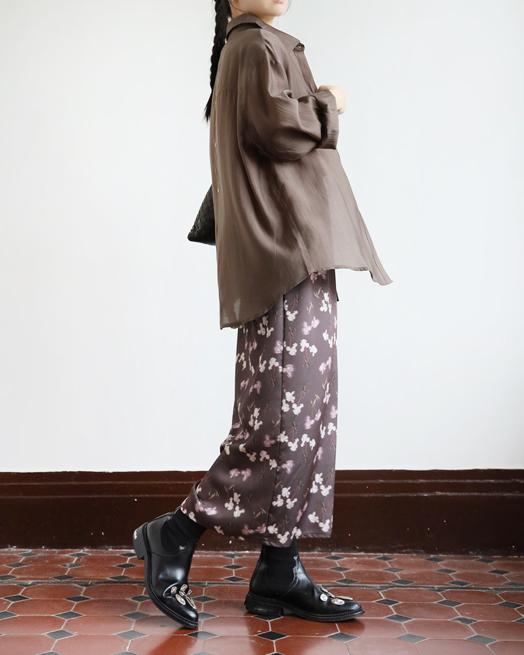 Silky Shirt w/ Back Buttons (4 colors)