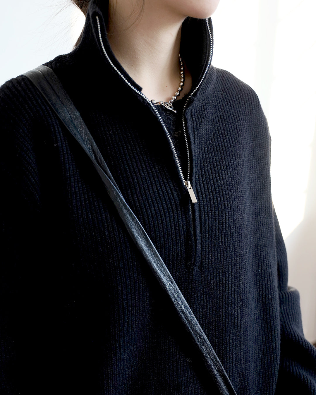 Half Zip Knit Top (2 colors)