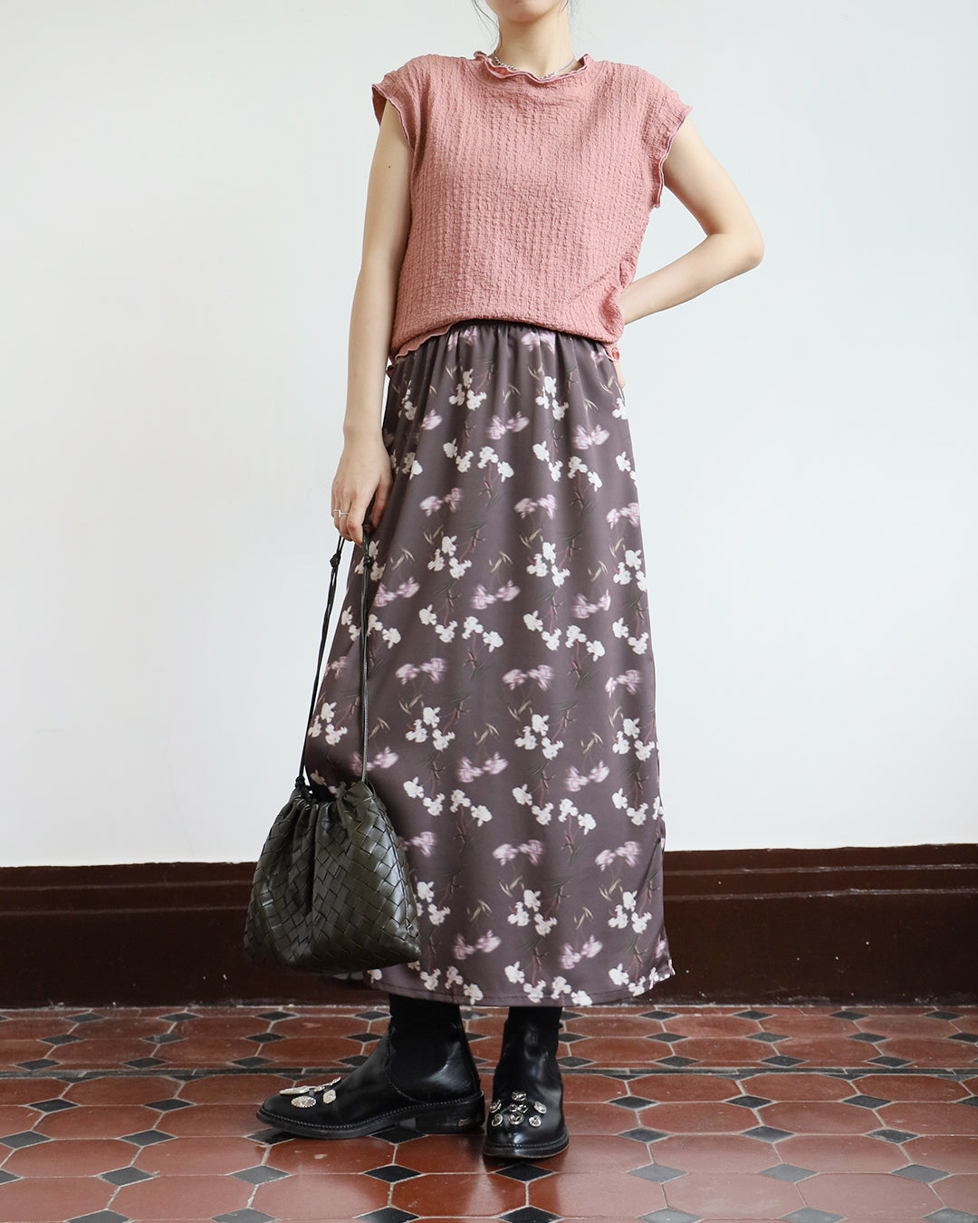 Floral Pencil Skirt (2 colors)