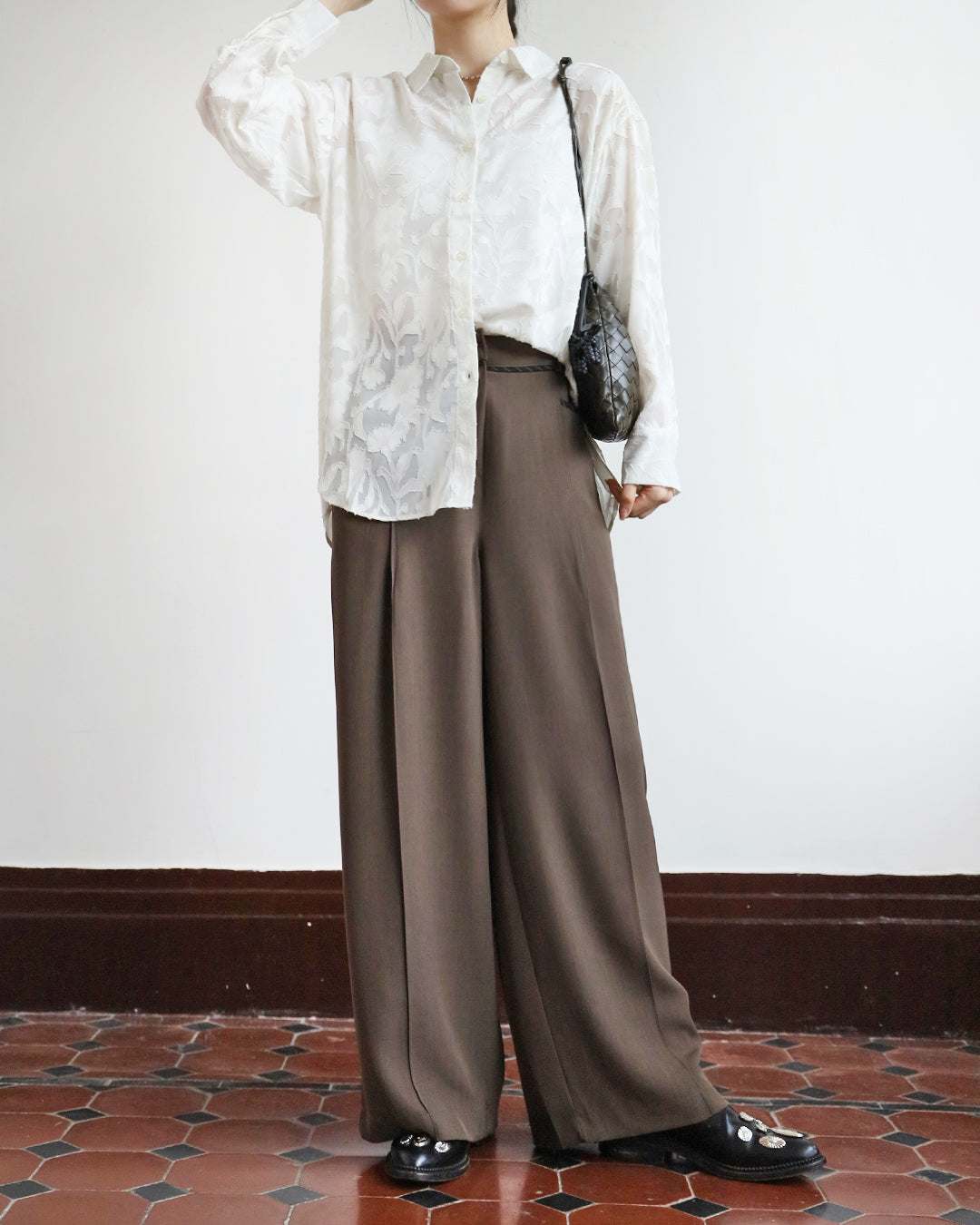 Contrast Trim Pleated Pants (3 Colors | Size S - L)