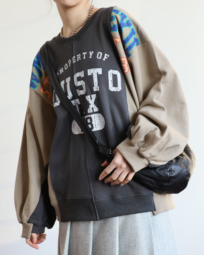 Patchwork Printed Sweatshirt