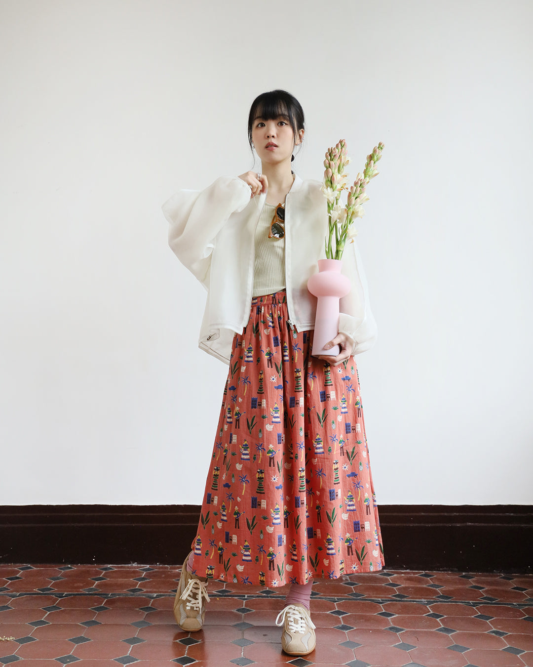 Hawaii Pattern Skirt (2 Color)