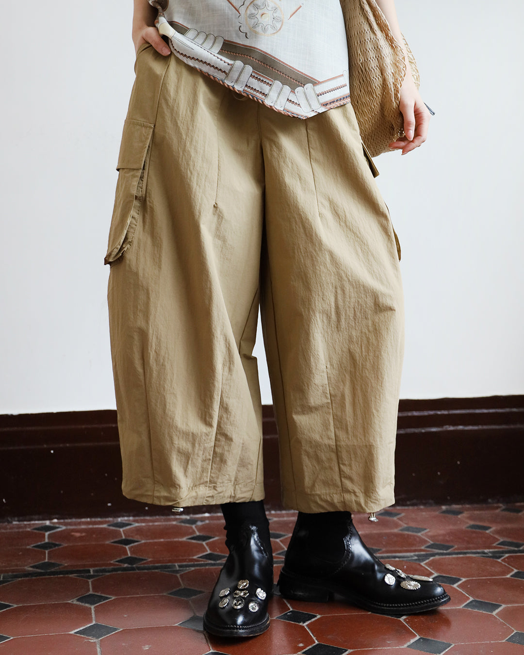 Cropped Cargo Pants  (2 Colors)