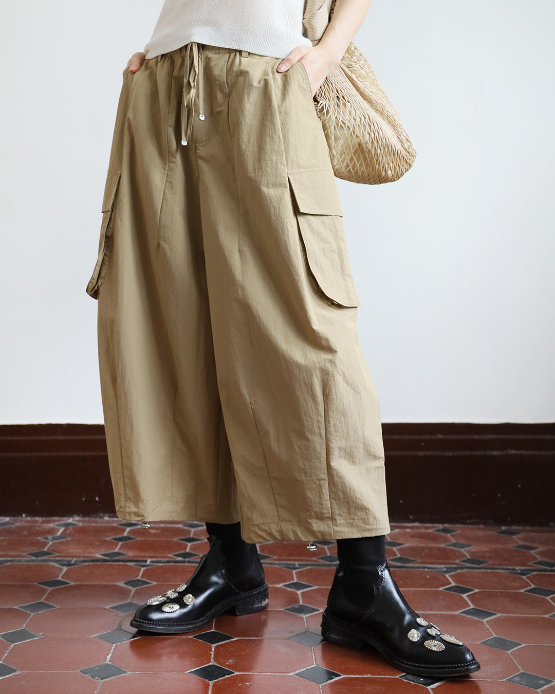 Cropped Cargo Pants  (2 Colors)