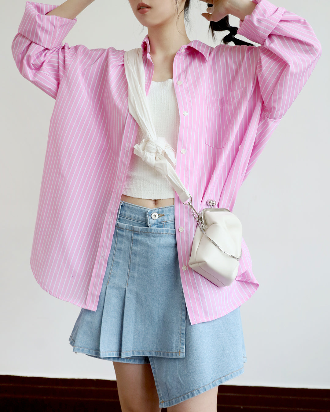 Oversized Pinstripe Shirt (5 color)