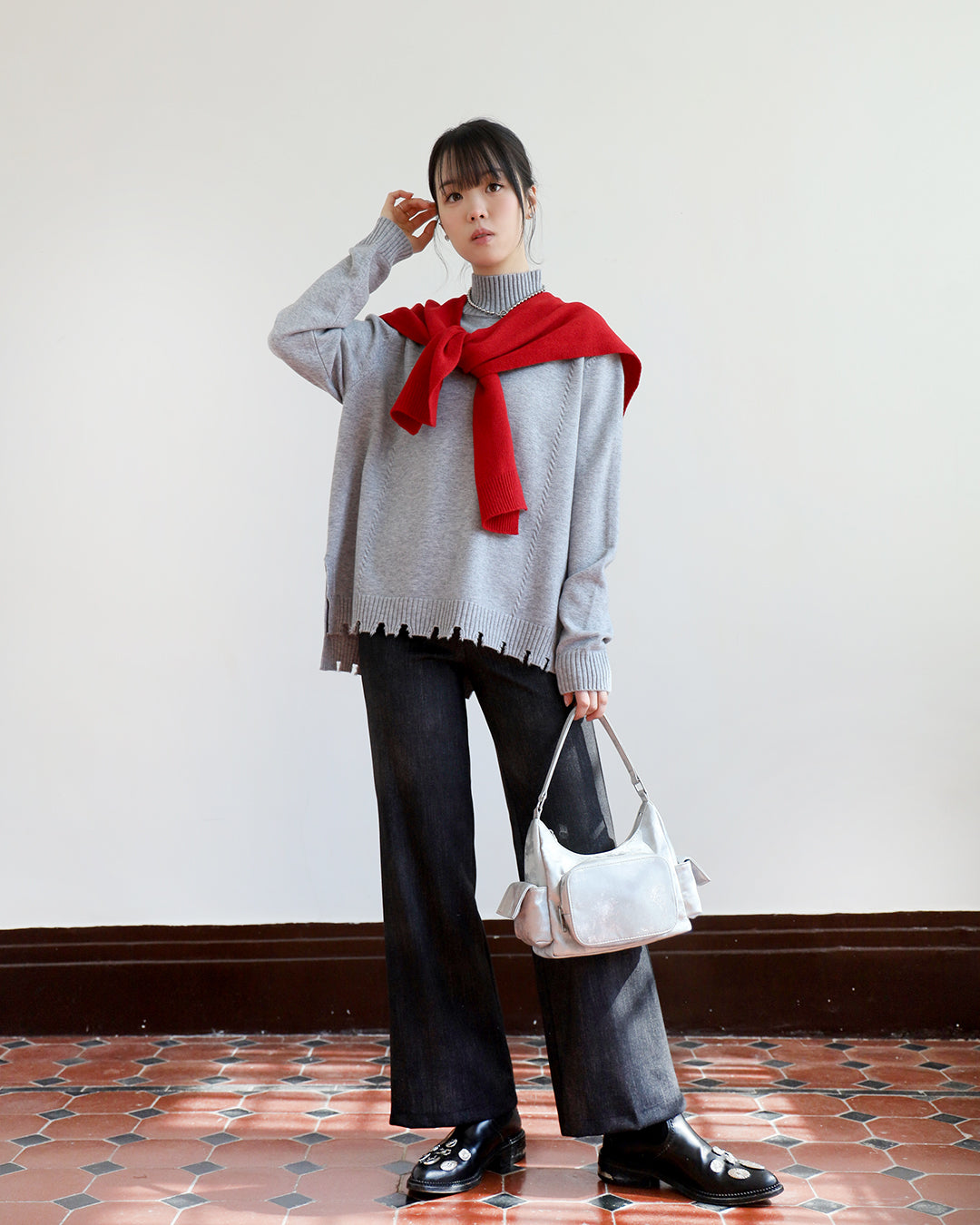 Ripped Hem Knit Top (4 colors)