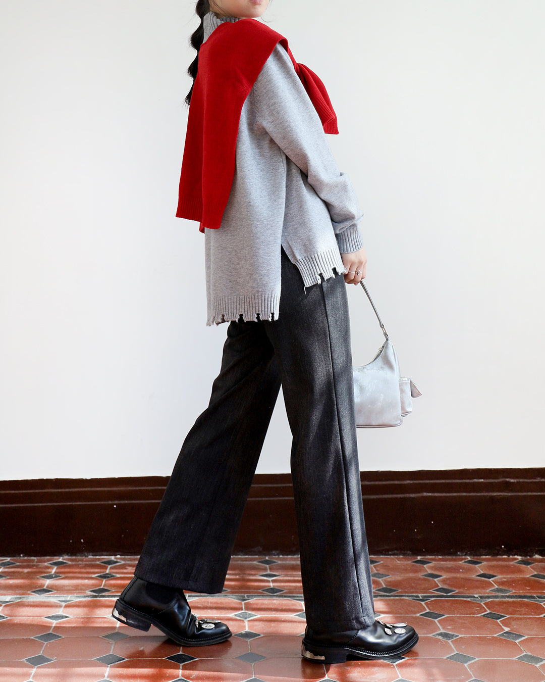 Ripped Hem Knit Top (4 colors)