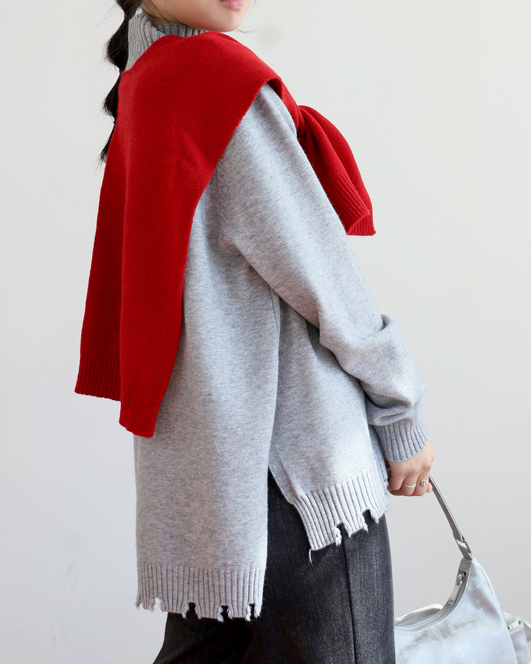 Ripped Hem Knit Top (4 colors)