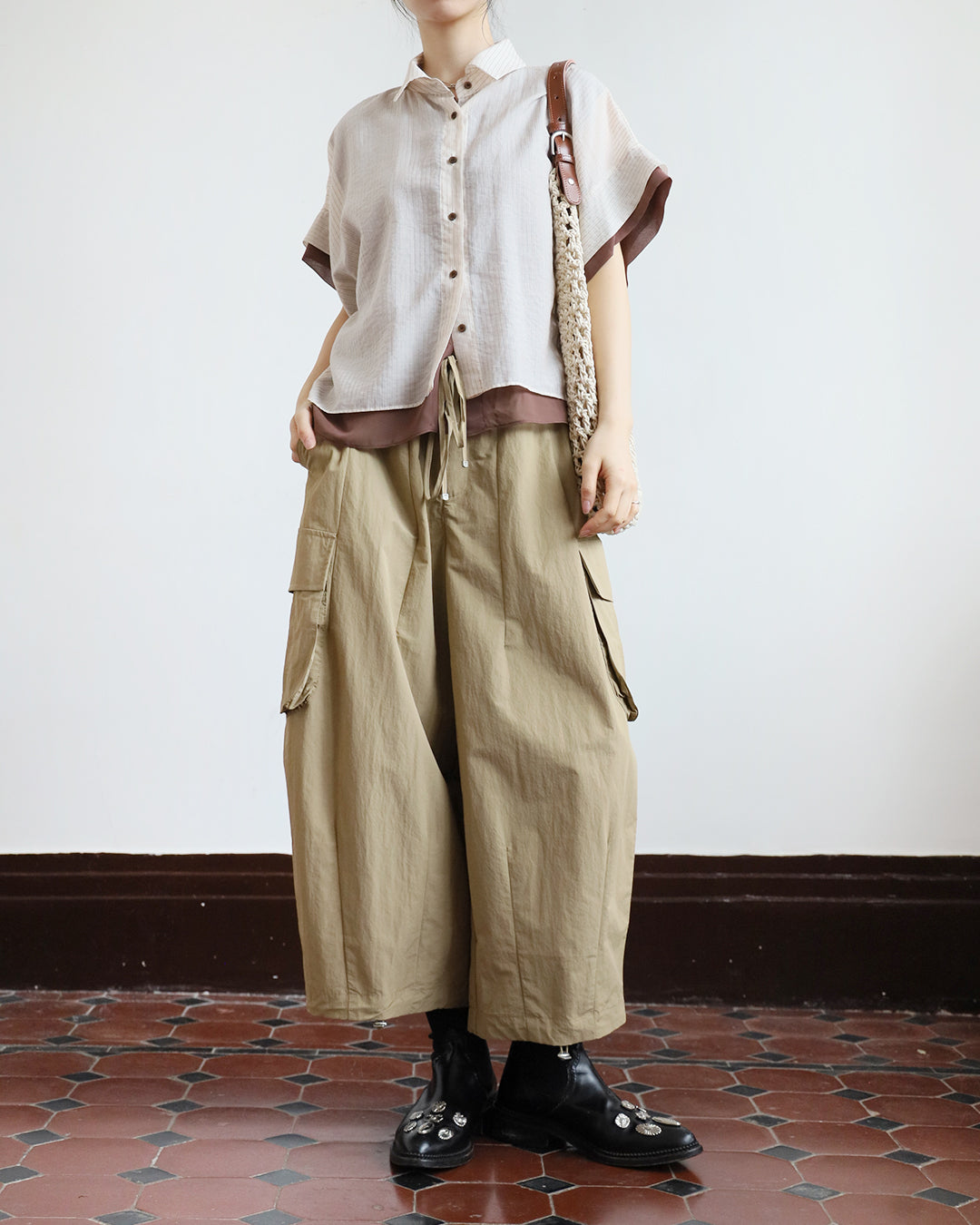 Cropped Cargo Pants  (2 Colors)