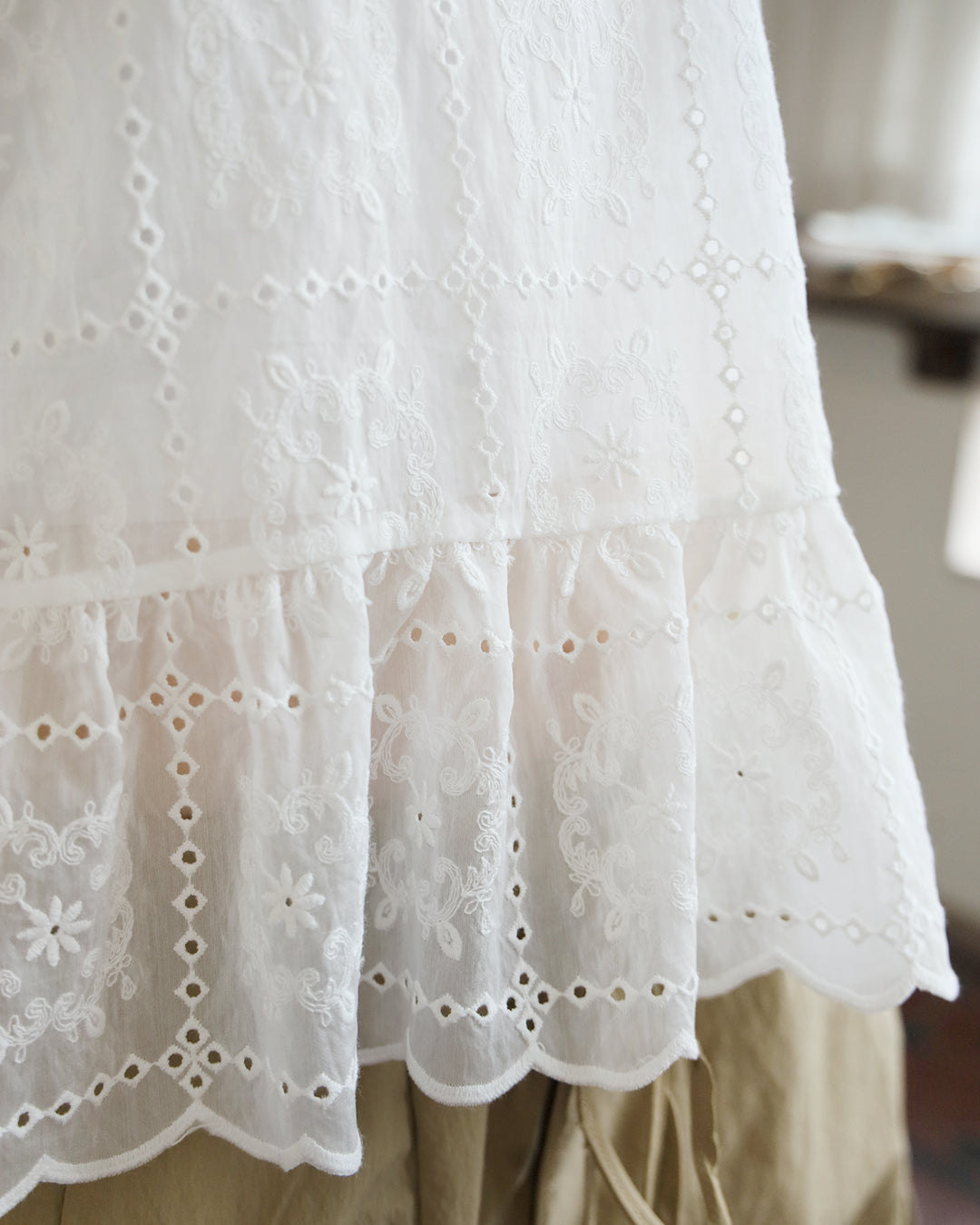 Lace Peplum Hem Top