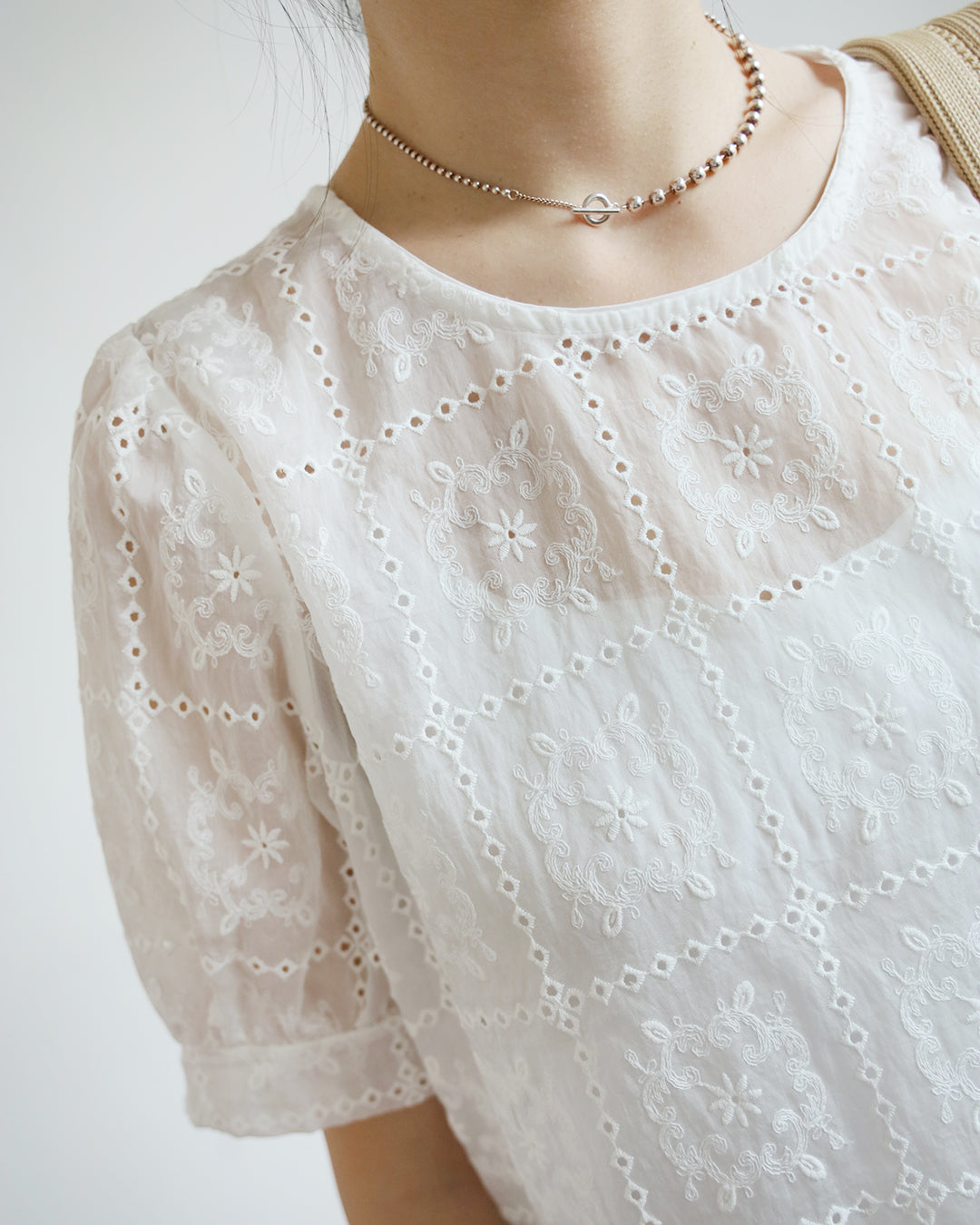 Lace Peplum Hem Top