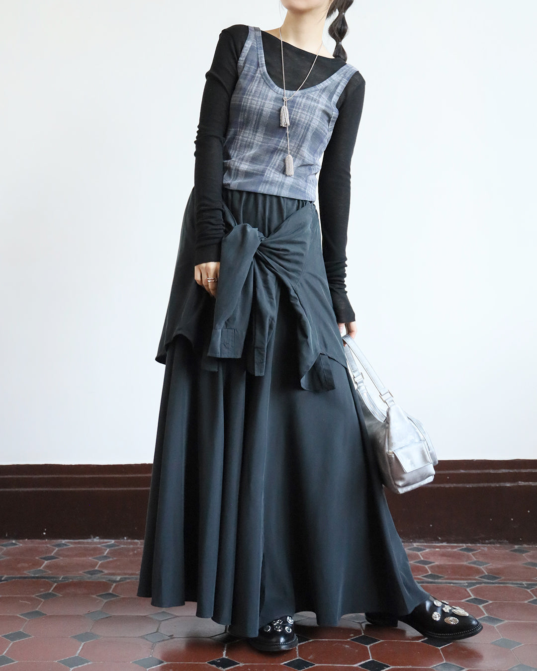 Wrap Skater Skirt (2 color)