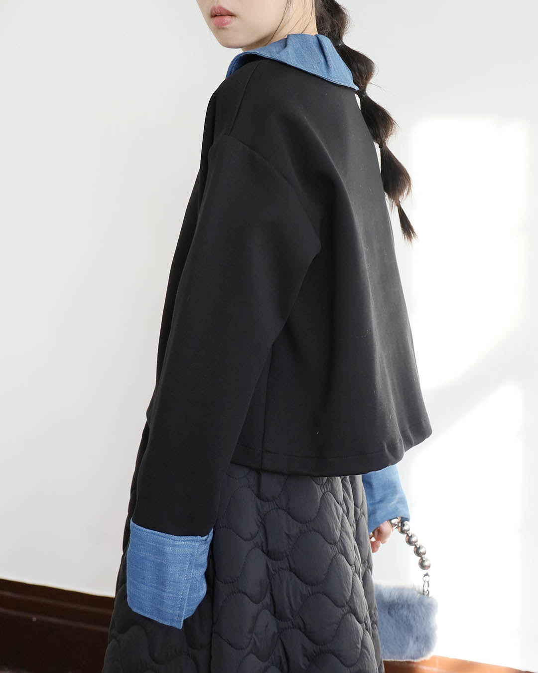 2 in 1 Ruffle Collar Sweatshirt (2 Colors)