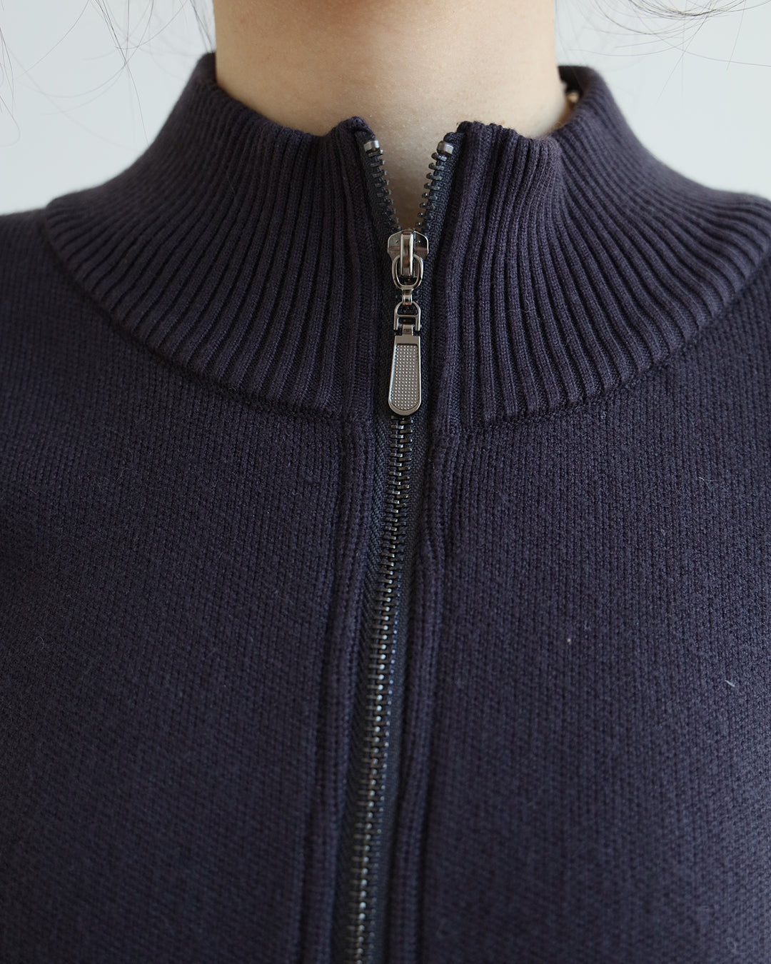 Zip-Up Cardigan w/ Shirt Layer