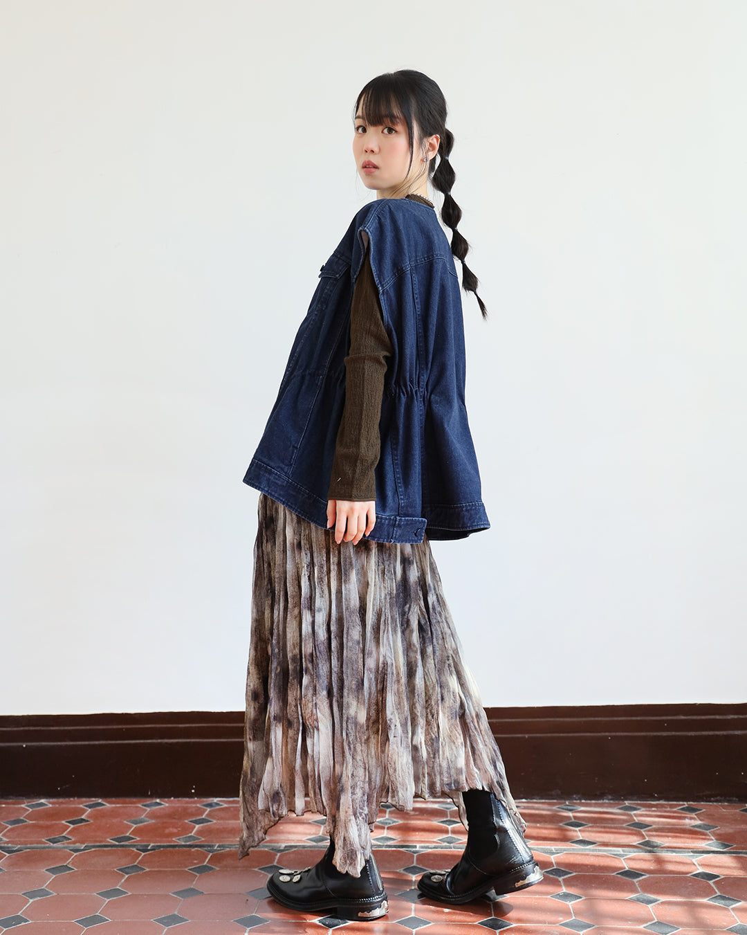 Asymmetric Pattern Skirt