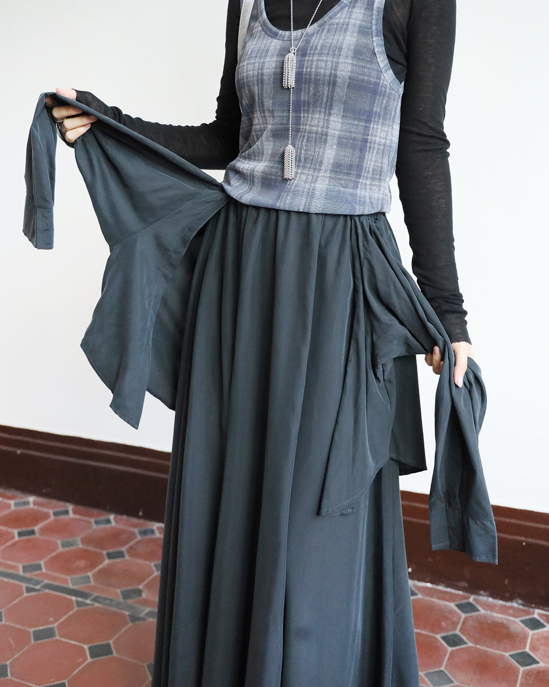 Wrap Skater Skirt (2 color)