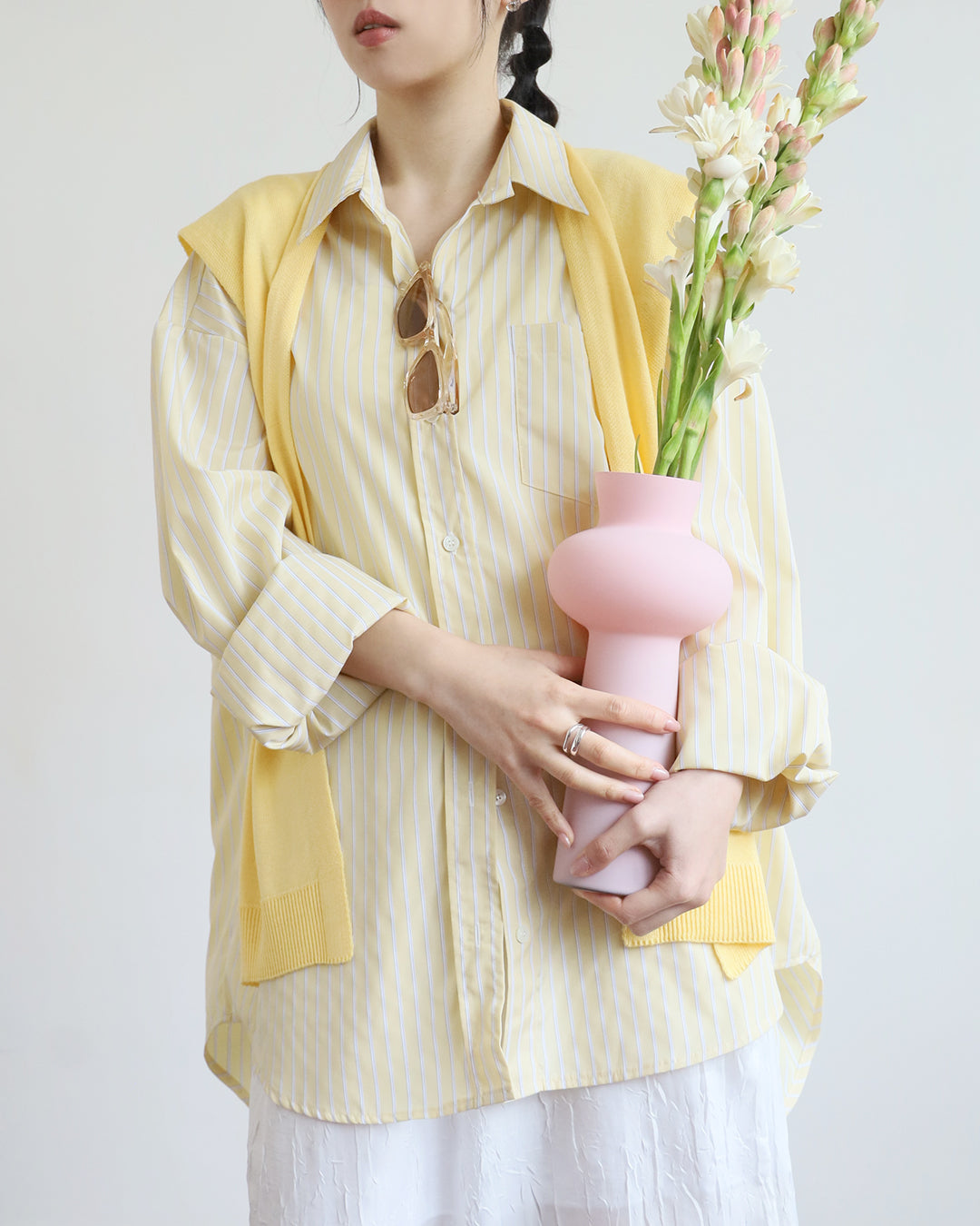 Oversized Pinstripe Shirt (5 color)