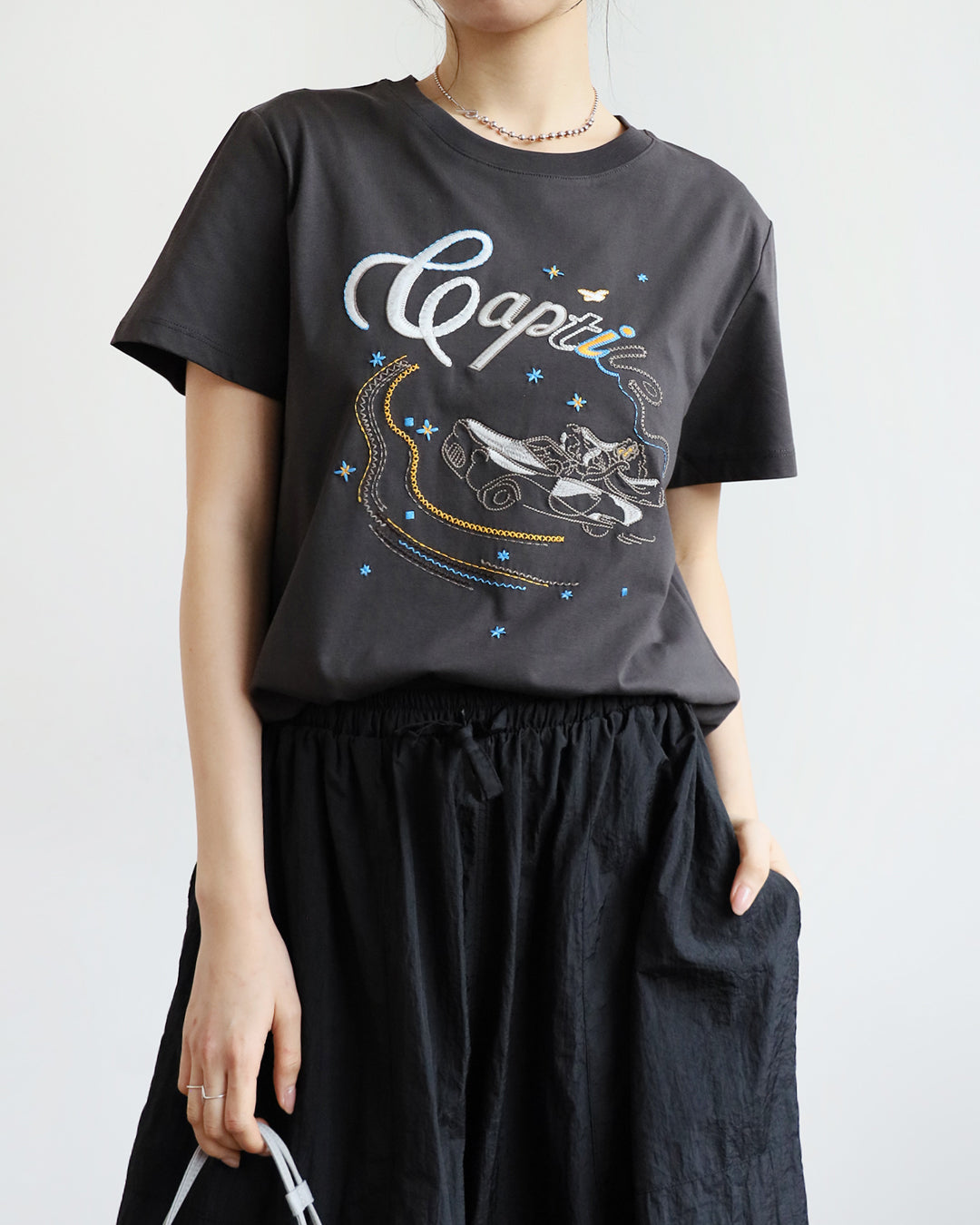 Motorcar Embroidery Tee (2 colors)