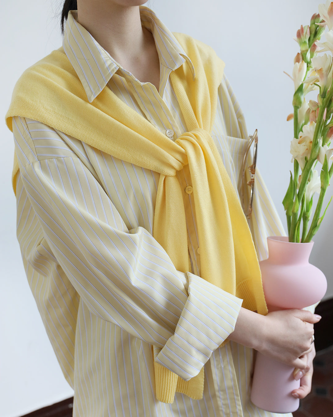 Oversized Pinstripe Shirt (5 color)