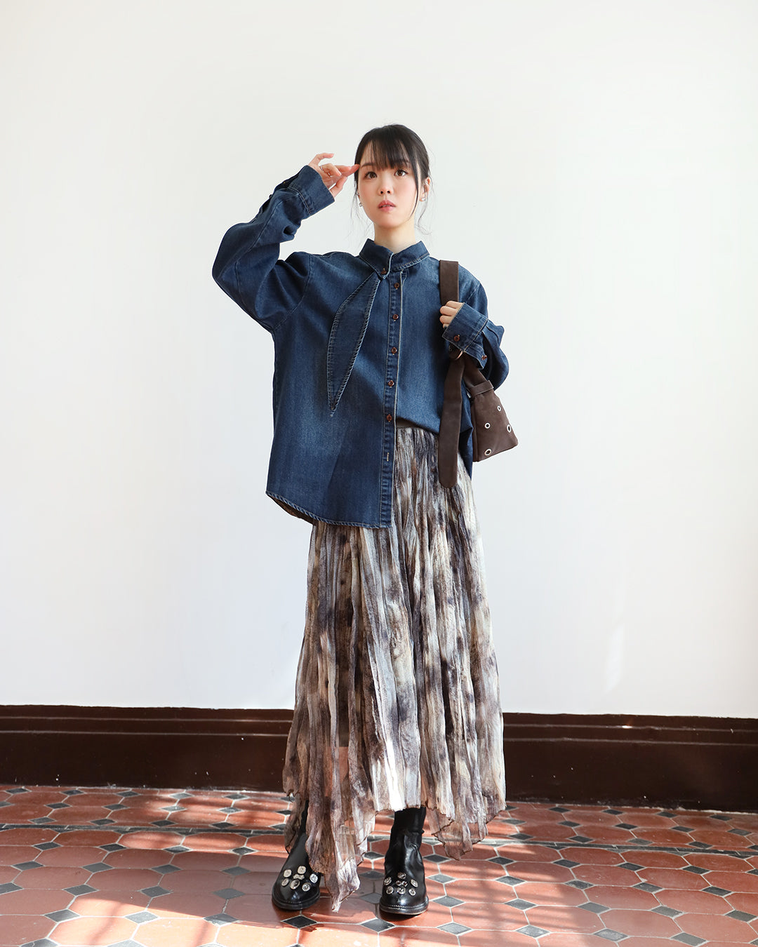 Asymmetric Pattern Skirt