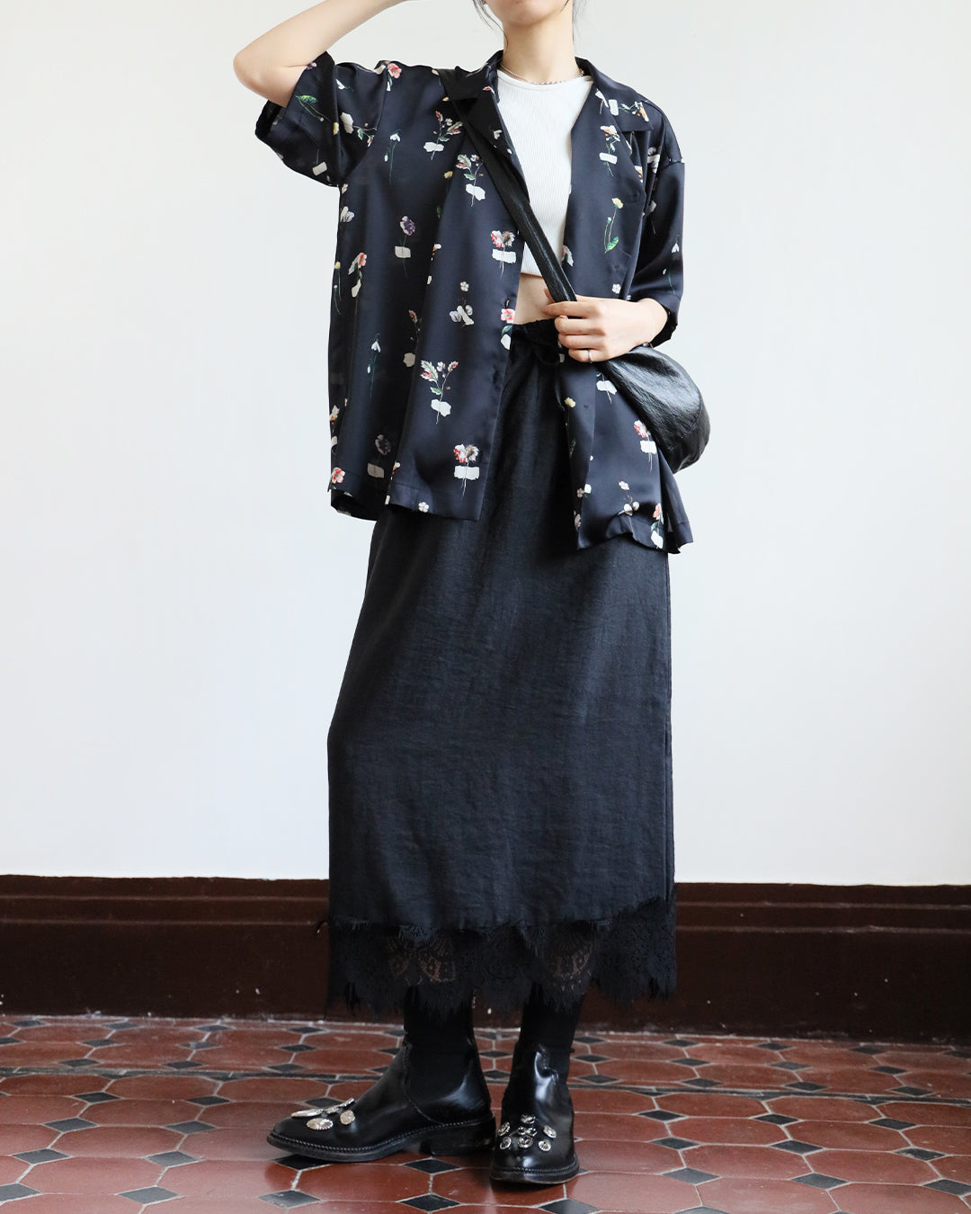 Silky Floral Shirt (2 colors)