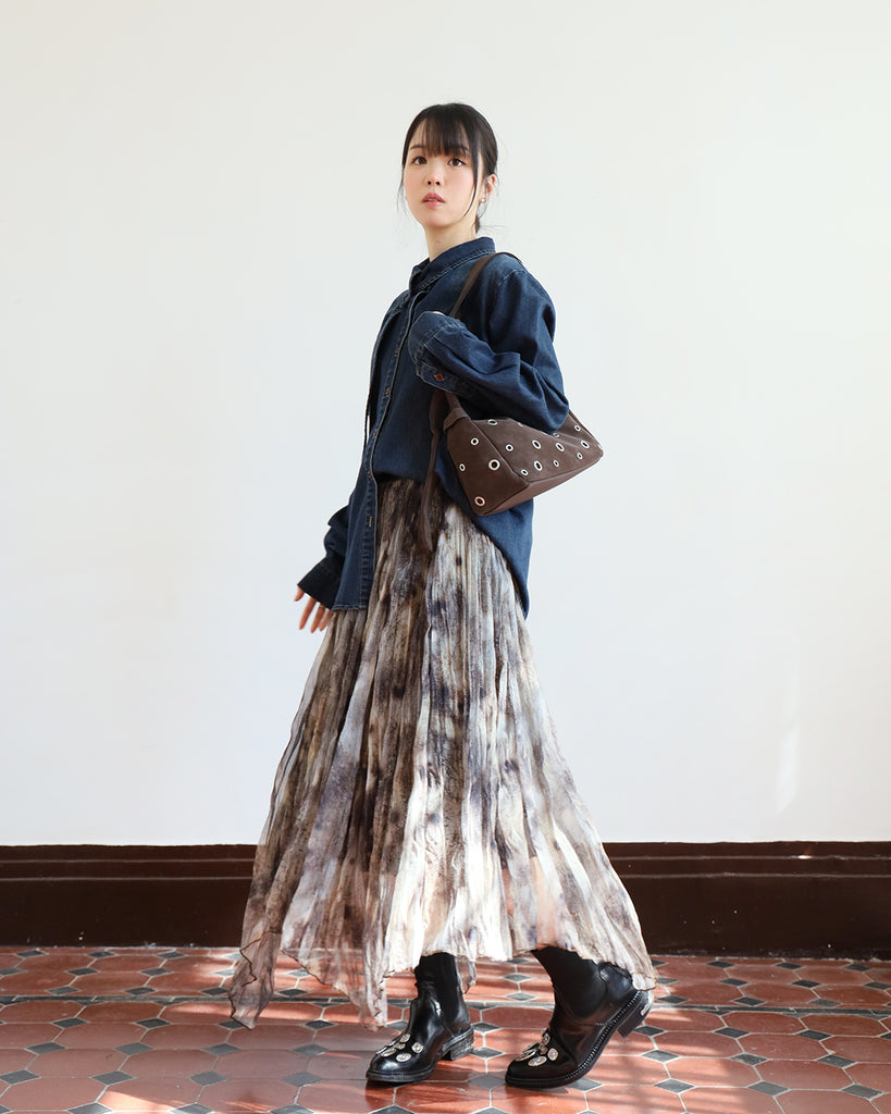 Asymmetric Pattern Skirt