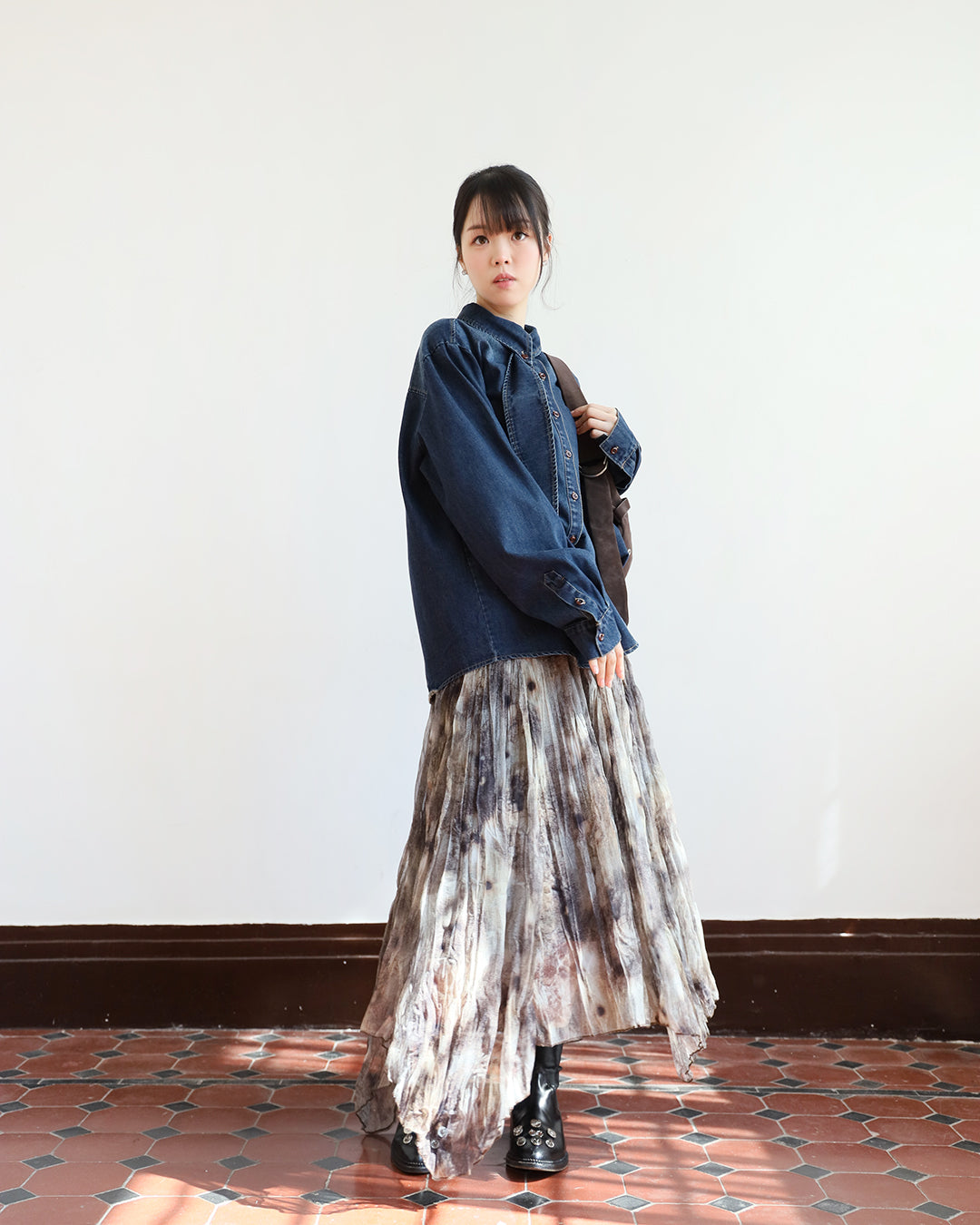Asymmetric Pattern Skirt