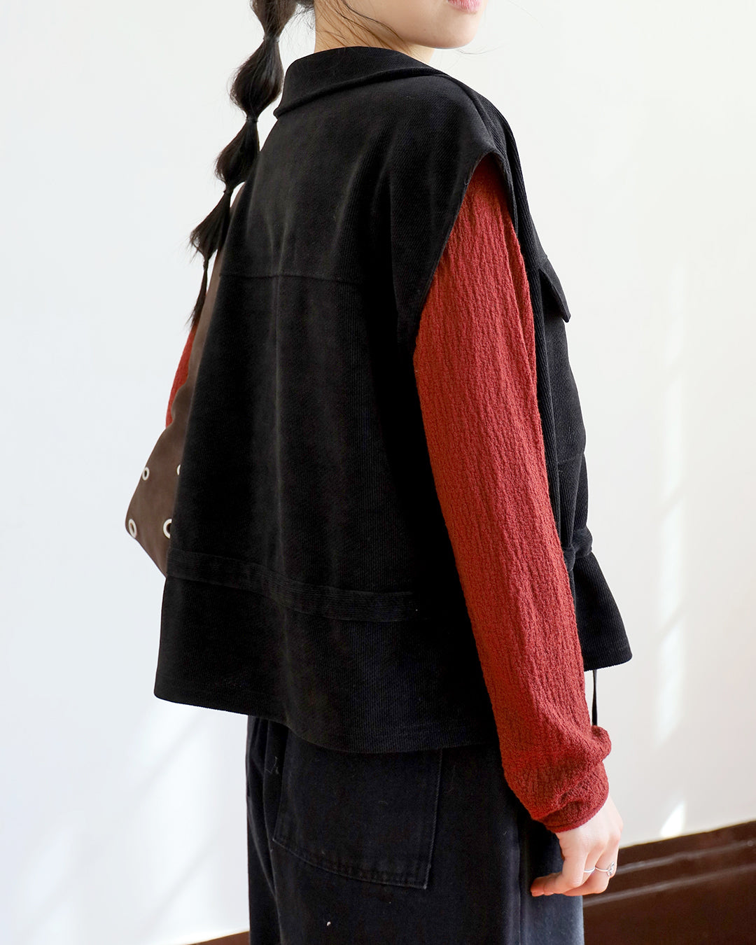 Front Pockets Drawstring Vest (4 colors)