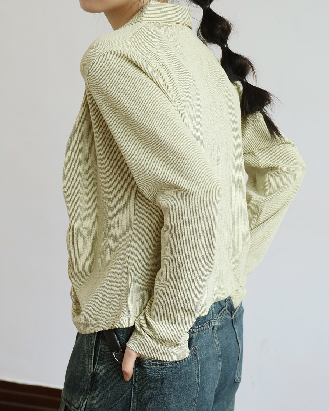 Ruched Cardigan＋Vest (Set) (2 color)